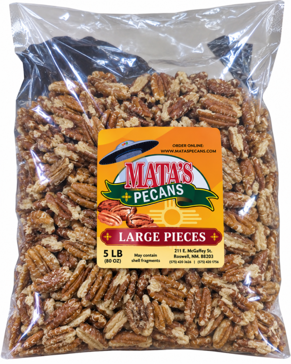 Mata’s Pecans Large Pieces Bag Shelled Pecans Large Pieces 5LB